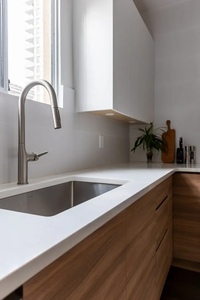 Modern kitchen with sleek design.