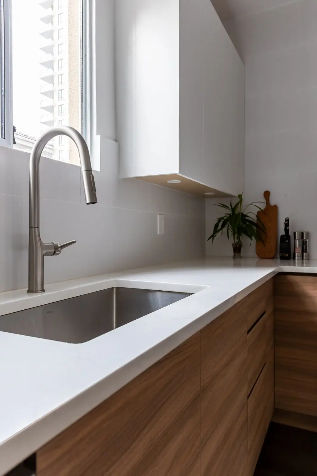 Modern kitchen with sleek design.