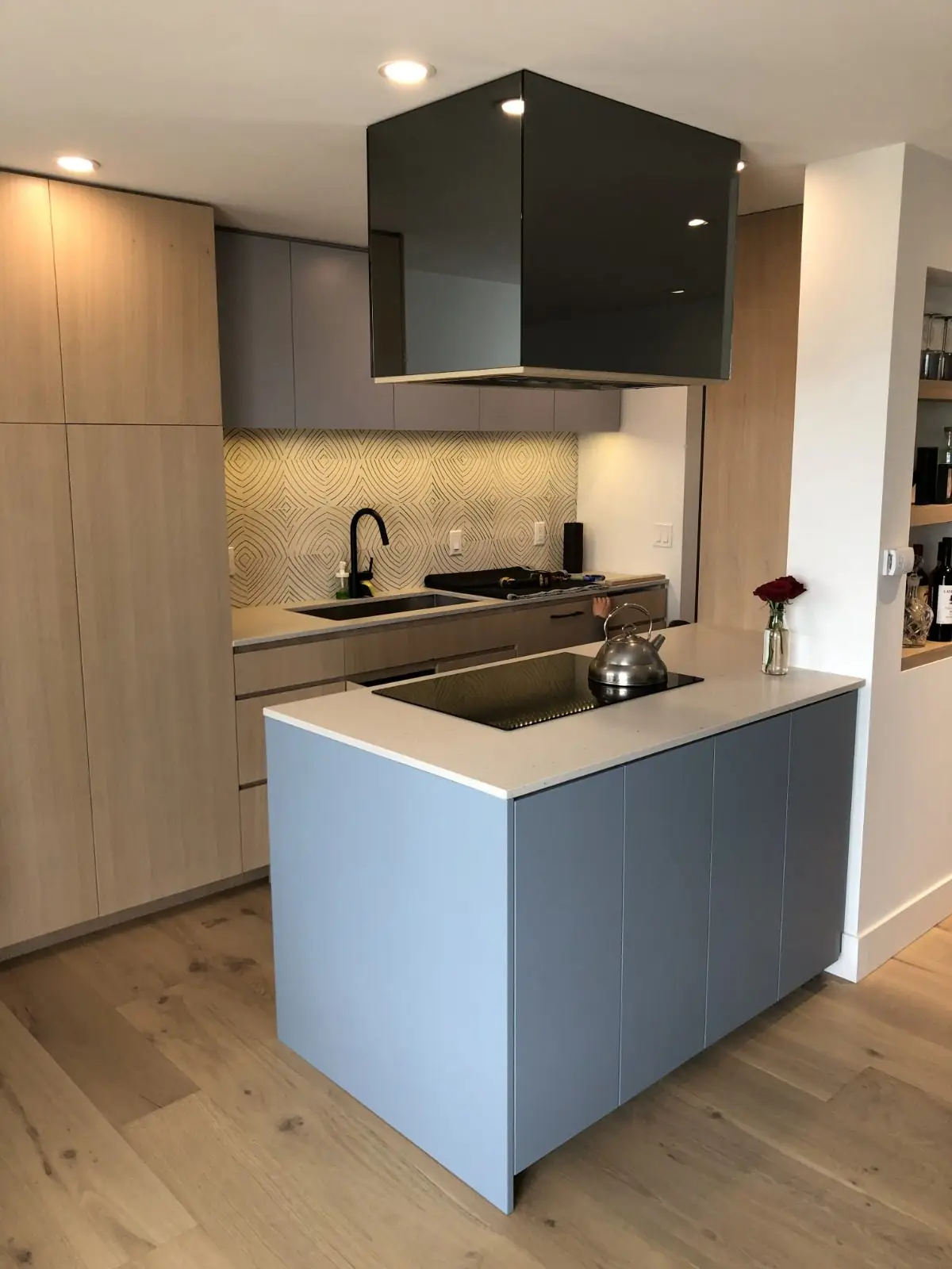 Modern kitchen with sleek design.